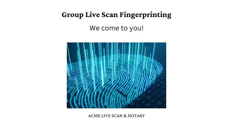 Group live scan fingerprinting in ANTIOCH, California